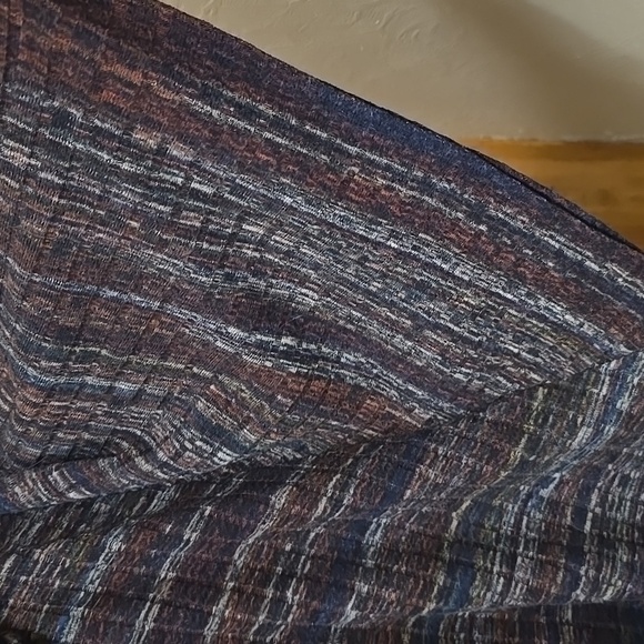 I.N. Studio Blue and Gray Shrug Sweater with Cowl Neck L - Picture 3 of 6